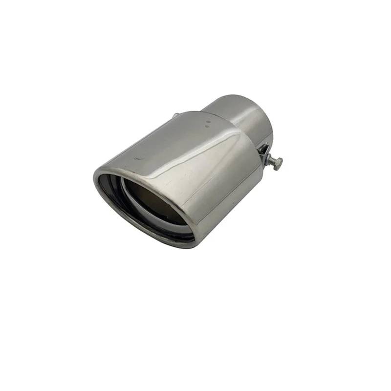 Gtdtixc Auto Endrohre Universal Auto Auspuff Schalldämpfer Spitze Auto Modifiziert Schwanz Hinten Runden Auspuffrohr Auto Doppelendrohr(A153 Sliver) von Gtdtixc
