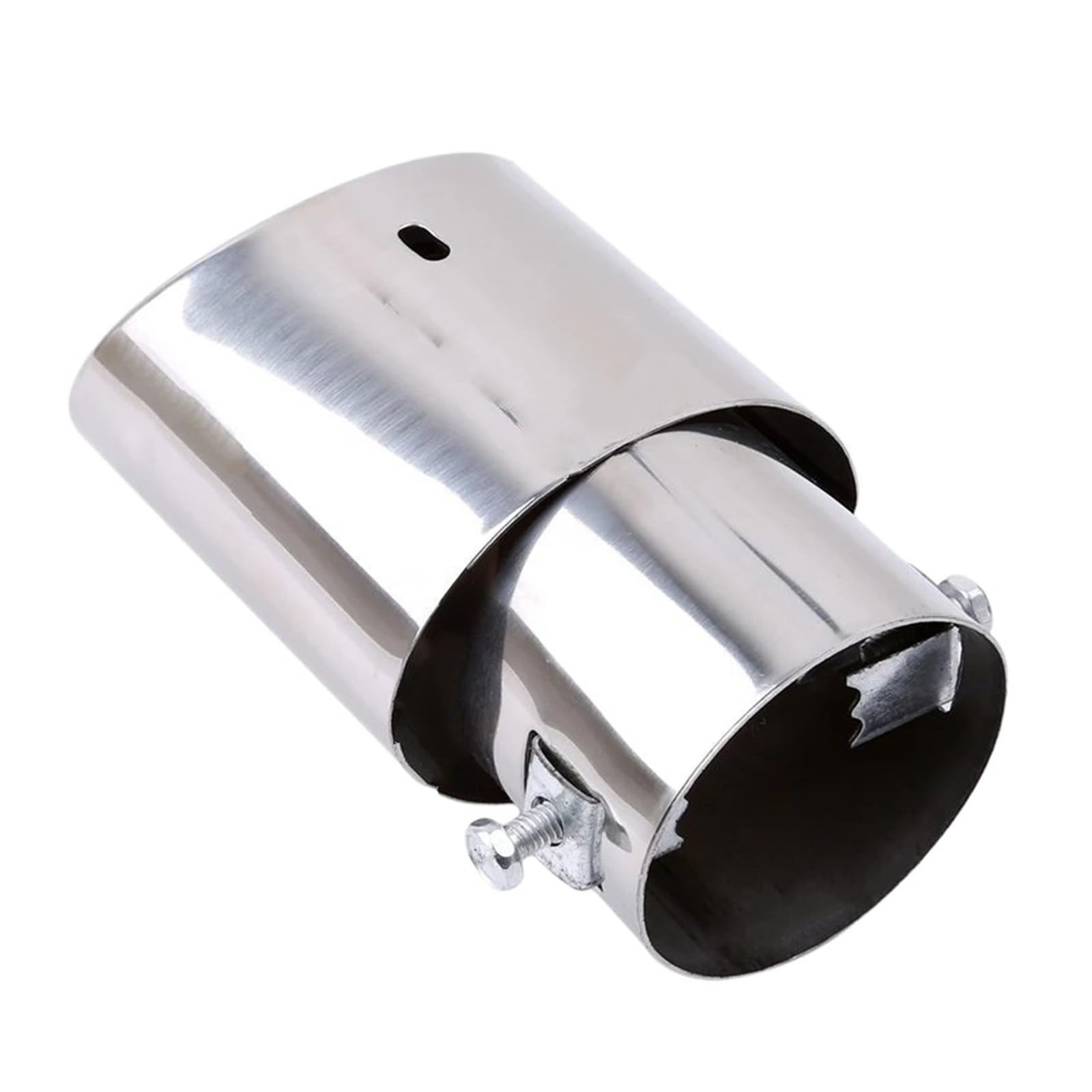 Gtdtixc Auto Endrohre Universal Auto Hinten Runde Auspuffrohr Schwanz Schalldämpfer Spitze Automobil Schalldämpfer Spitze Auto Zubehör Auto Doppelendrohr(Straight) von Gtdtixc
