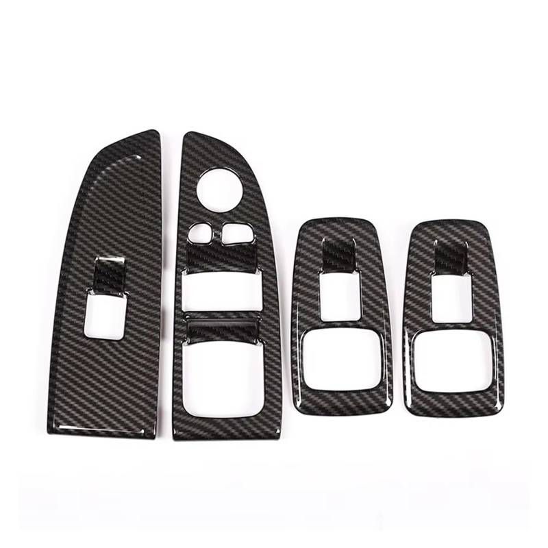 Gtdtixc Auto Interieur Zubehör Für 7 Series G11 G12 730li 740li 2016 2017 Auto Fensterheber Schalter Taste Rahmen Abdeckung Trim Interieurleisten Zubehör(Carbon Fiber) von Gtdtixc