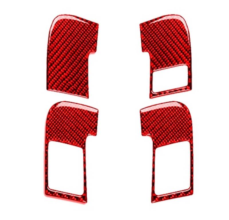 Gtdtixc Auto Interieur Zubehör Für A3 S3 8P 2006 2007 Auto Innen Tür Griff Panel Set Abdeckung Trim Innen Modifikation Aufkleber Interieurleisten Zubehör(Red-C) von Gtdtixc