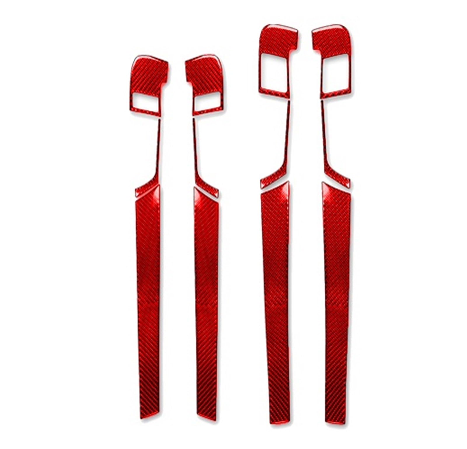 Gtdtixc Auto Interieur Zubehör Für A3 S3 8P 2006 2007 Auto Innen Tür Griff Panel Set Abdeckung Trim Innen Modifikation Aufkleber Interieurleisten Zubehör(Red-F) von Gtdtixc