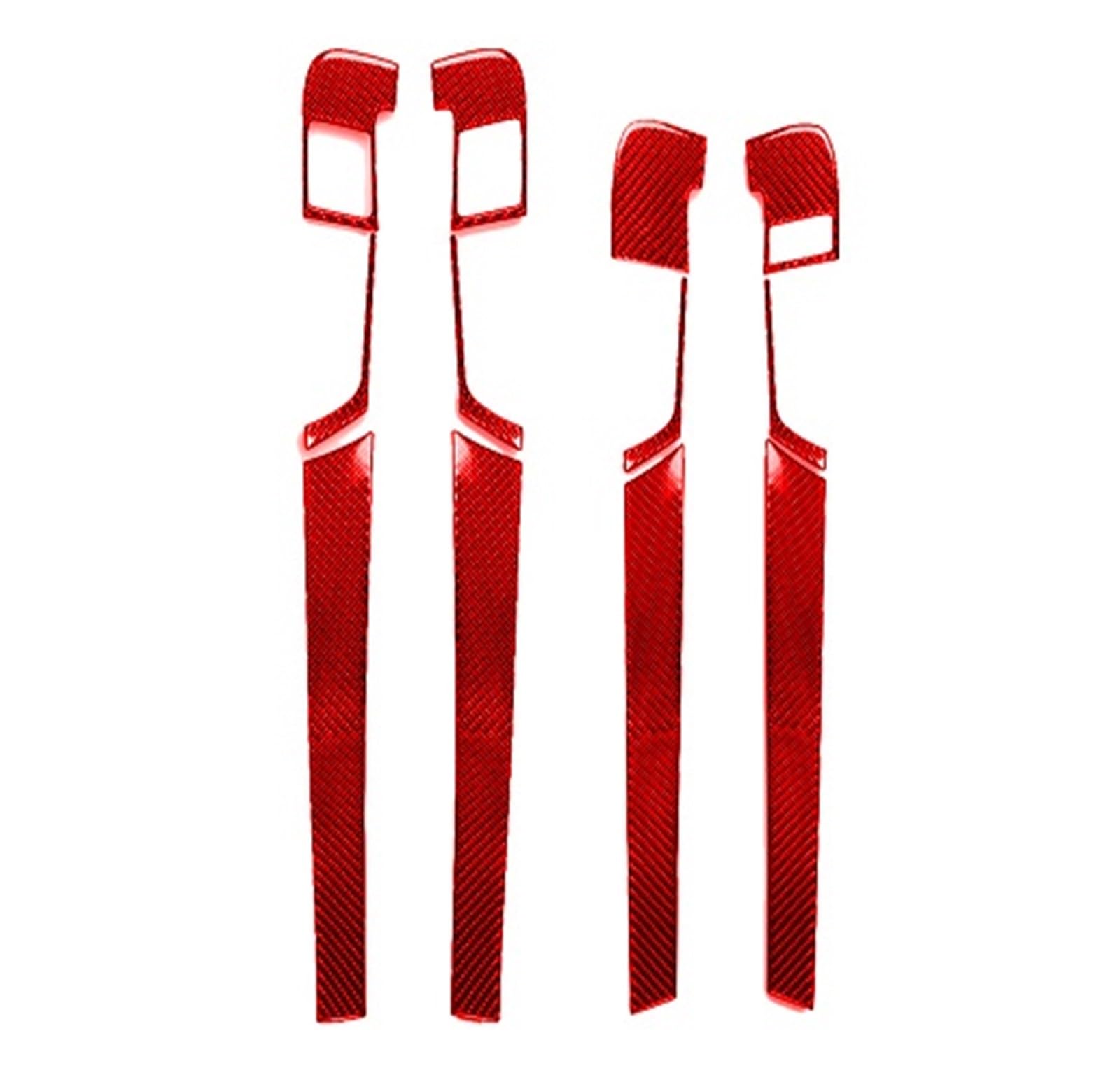 Gtdtixc Auto Interieur Zubehör Für A3 S3 8P 2006 2007 Auto Innen Tür Griff Panel Set Abdeckung Trim Innen Modifikation Aufkleber Interieurleisten Zubehör(Red-H) von Gtdtixc