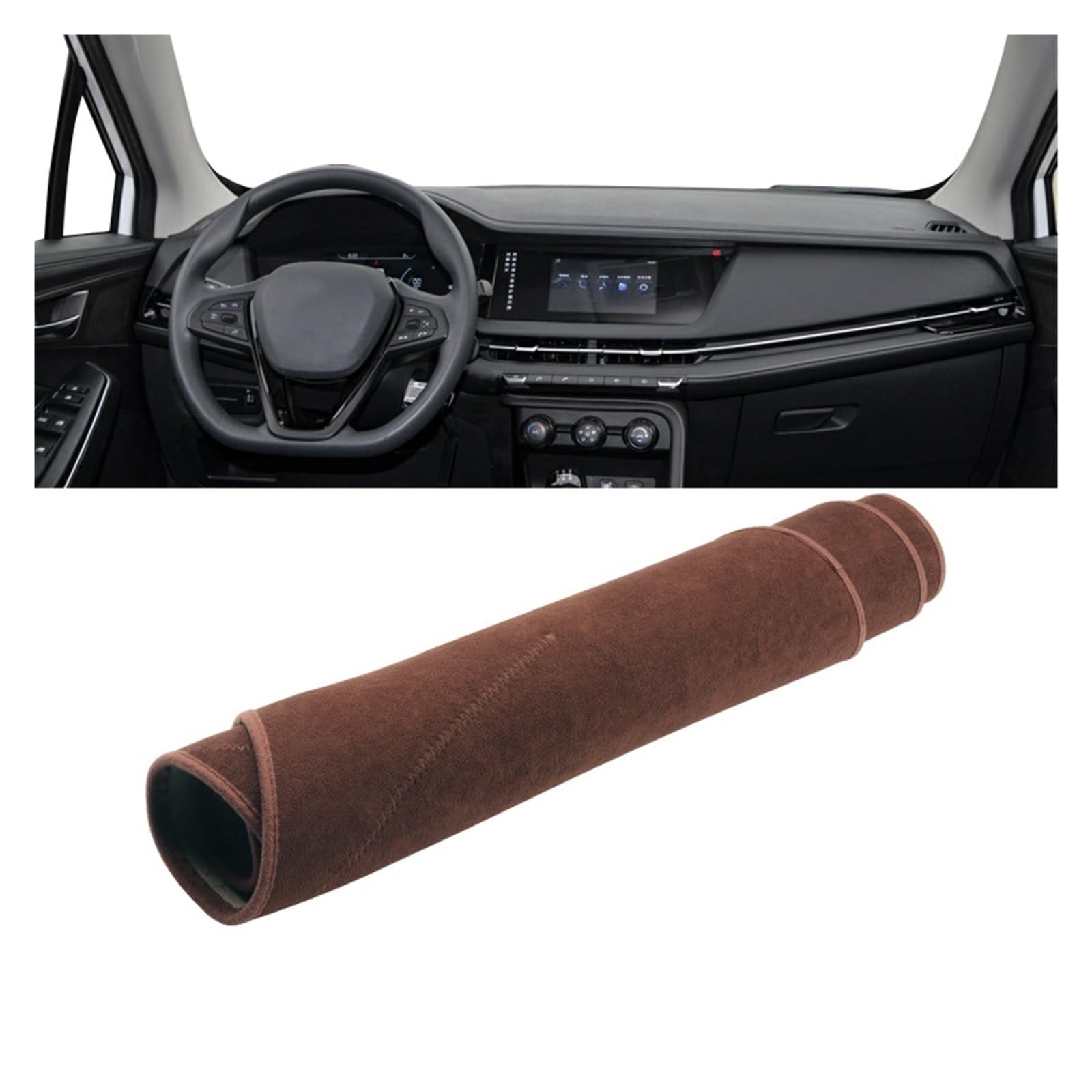 Gtdtixc Auto Interieur Zubehör Für Changan CS15 2016 2017 2018 2019 2020 2021 2022 2023 Auto Dashboard Abdeckung Matte Dashboard Sonnenschutz Teppich Interieurleisten Zubehör(B 2019-2023 Brown) von Gtdtixc