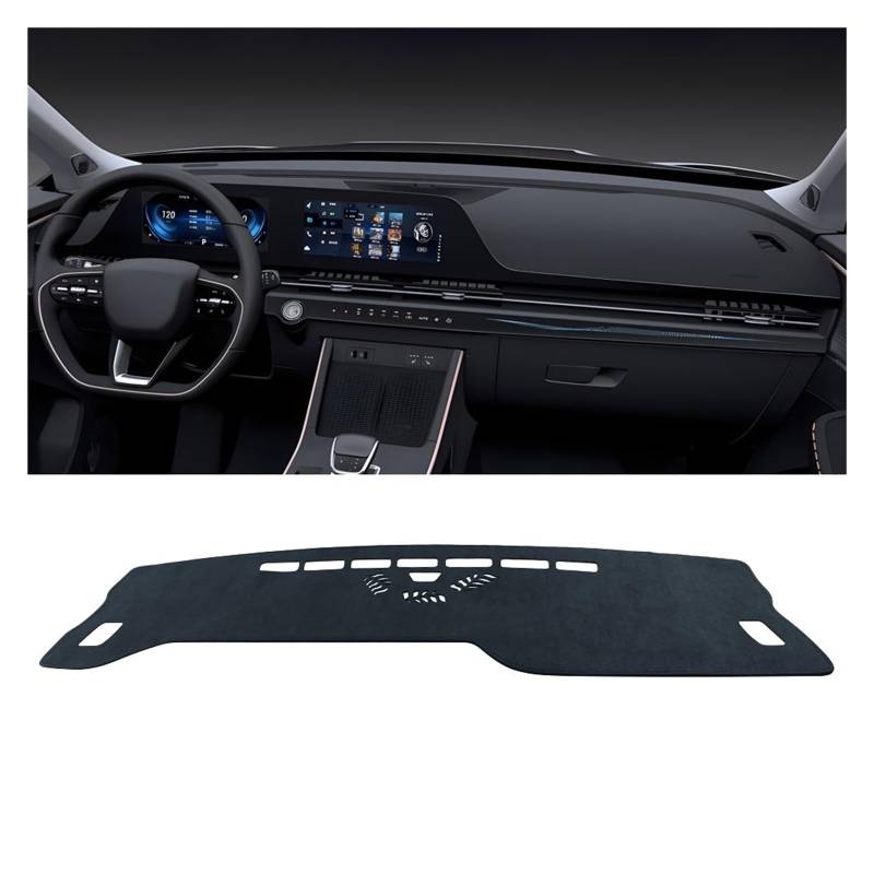 Gtdtixc Auto Interieur Zubehör Für Chery Für Omoda Für C5 2022 2023 2024 Auto-Armaturenbrett-Abdeckung Armaturenbrett-Matte Sonnenschutz rutschfeste Unterlage Interieurleisten Zubehör(LHD Black) von Gtdtixc