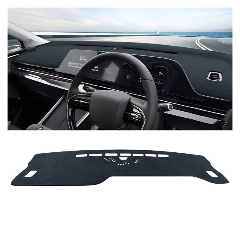 Gtdtixc Auto Interieur Zubehör Für Chery Für Omoda Für C5 2022 2023 2024 Auto-Armaturenbrett-Abdeckung Armaturenbrett-Matte Sonnenschutz rutschfeste Unterlage Interieurleisten Zubehör(RHD Black) von Gtdtixc