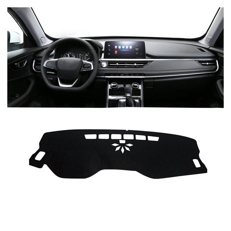 Gtdtixc Auto Interieur Zubehör Für Chery Für Tiggo 8 Pro 2019 2020 2021 2022 2023 Auto Dashboard Abdeckung Matte Armaturenbrett Sonnenschutz Matte Interieurleisten Zubehör(A Black Side) von Gtdtixc