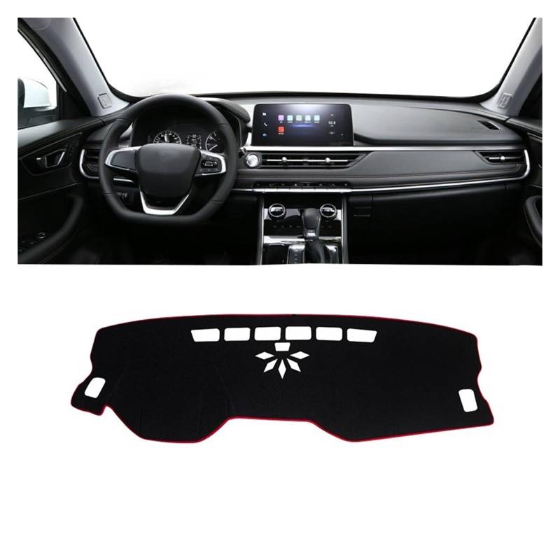Gtdtixc Auto Interieur Zubehör Für Chery Für Tiggo 8 Pro 2019 2020 2021 2022 2023 Auto Dashboard Abdeckung Matte Armaturenbrett Sonnenschutz Matte Interieurleisten Zubehör(A Red Side) von Gtdtixc