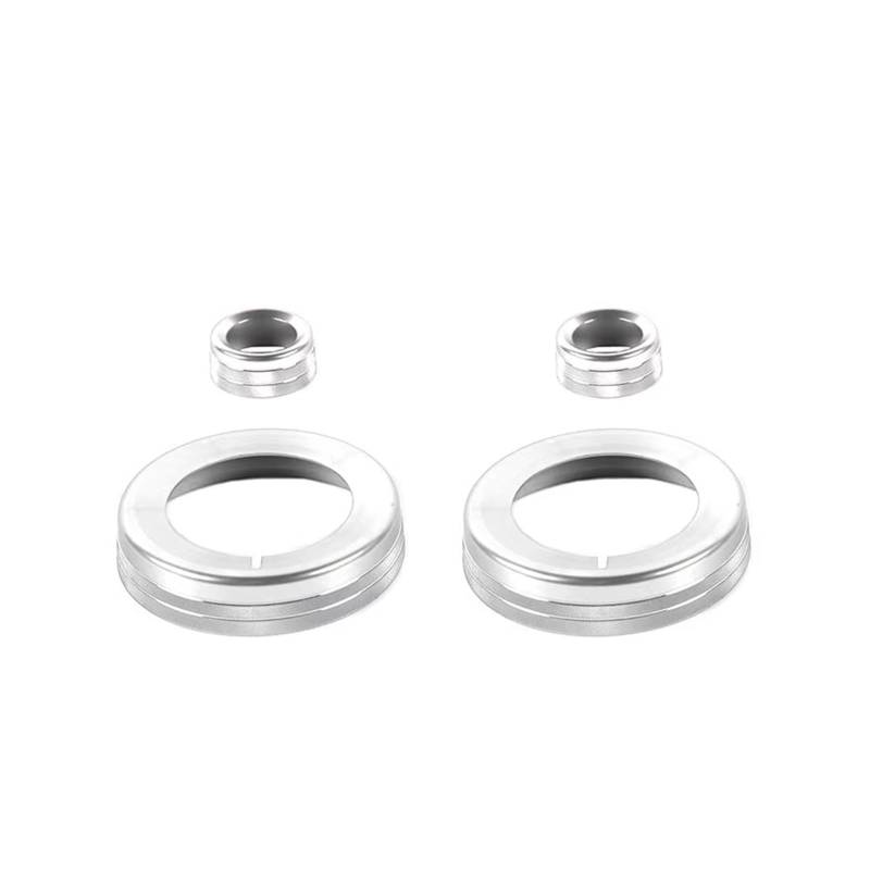 Gtdtixc Auto Interieur Zubehör Für Chevrolet Für Camaro 2010-2015 Auto Center Control Schalter Taste Knopf Dekoration Abdeckung Ring Interieurleisten Zubehör(Silber) von Gtdtixc