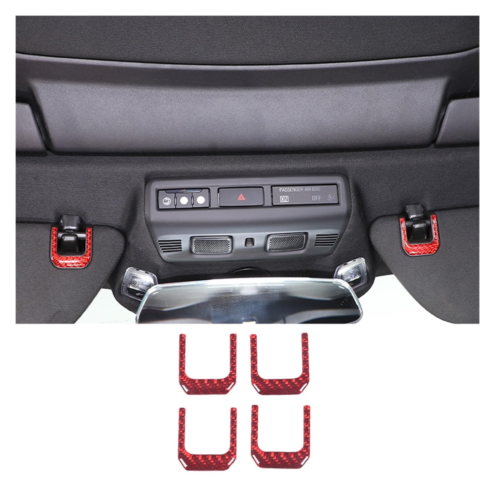 Gtdtixc Auto Interieur Zubehör Für Chevrolet Für Corvette C8 2020-2023 Autoinnenausstattung Aufkleber Konsole Armaturenbrett Türverkleidung Interieurleisten Zubehör(Color 12) von Gtdtixc
