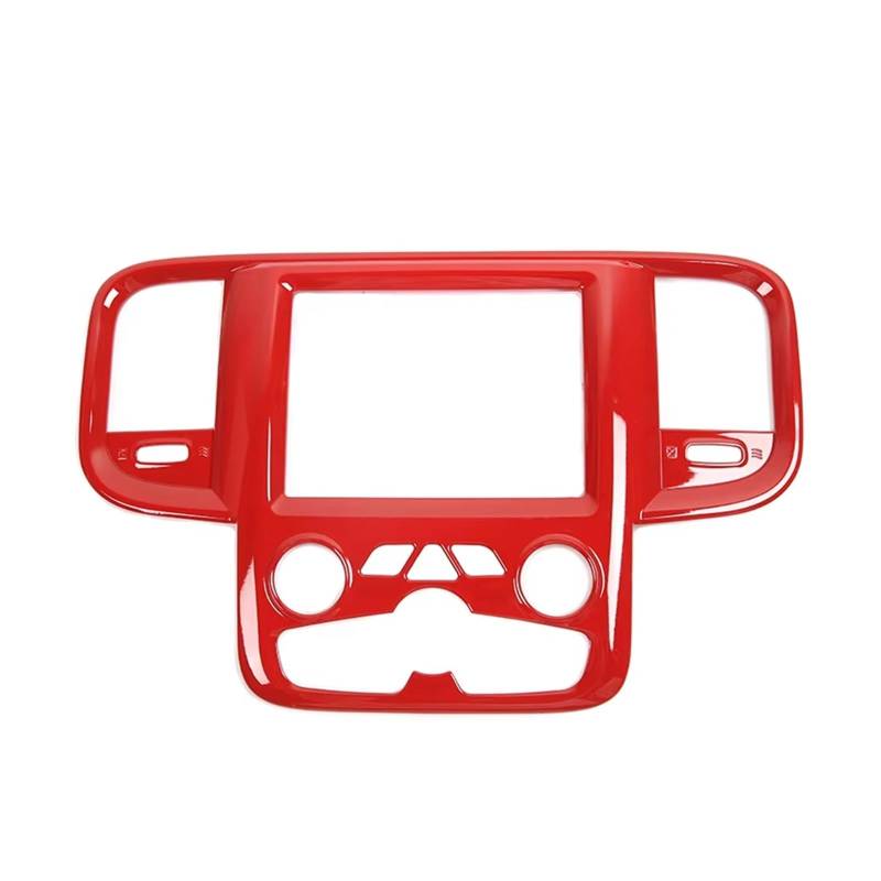 Gtdtixc Auto Interieur Zubehör Für Dodge Für Ram 1500 2011-2017 Auto Center Console Navigation Panel Dekoration Abdeckung Aufkleber Interieurleisten Zubehör(Red) von Gtdtixc