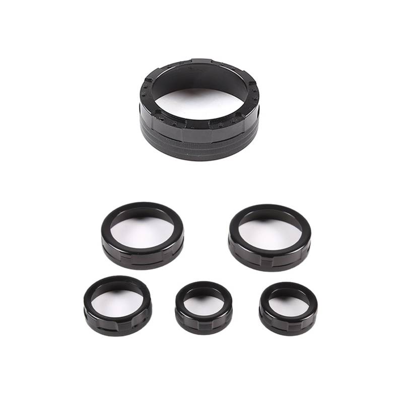 Gtdtixc Auto Interieur Zubehör Für Ford Für Maverick 2022 Auto Schaltknauf Ring Klimaanlage Lautstärkeregler Ring Auto Innen Zubehör Interieurleisten Zubehör(6Piece Black) von Gtdtixc