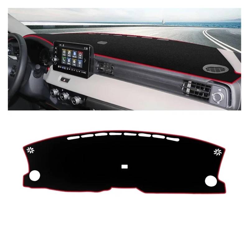 Gtdtixc Auto Interieur Zubehör Für HR-V Für HRV Für Vezel 2021 2022 Auto-Armaturenbrett-Abdeckung Armaturenbrettmatte Sonnenschutz Interieurleisten Zubehör(A Red Side LHD) von Gtdtixc