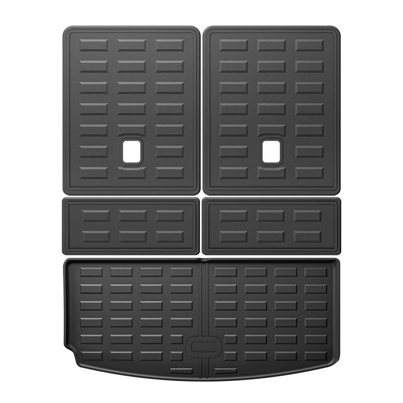 Gtdtixc Auto Interieur Zubehör Für Jeep Für Grand Für Cherokee L (7Seat) 2021-2024 3D-Auto-Fußmatten Cargo Liner Trunk Pad Linkslenker Interieurleisten Zubehör(7SEAT 2Piece) von Gtdtixc