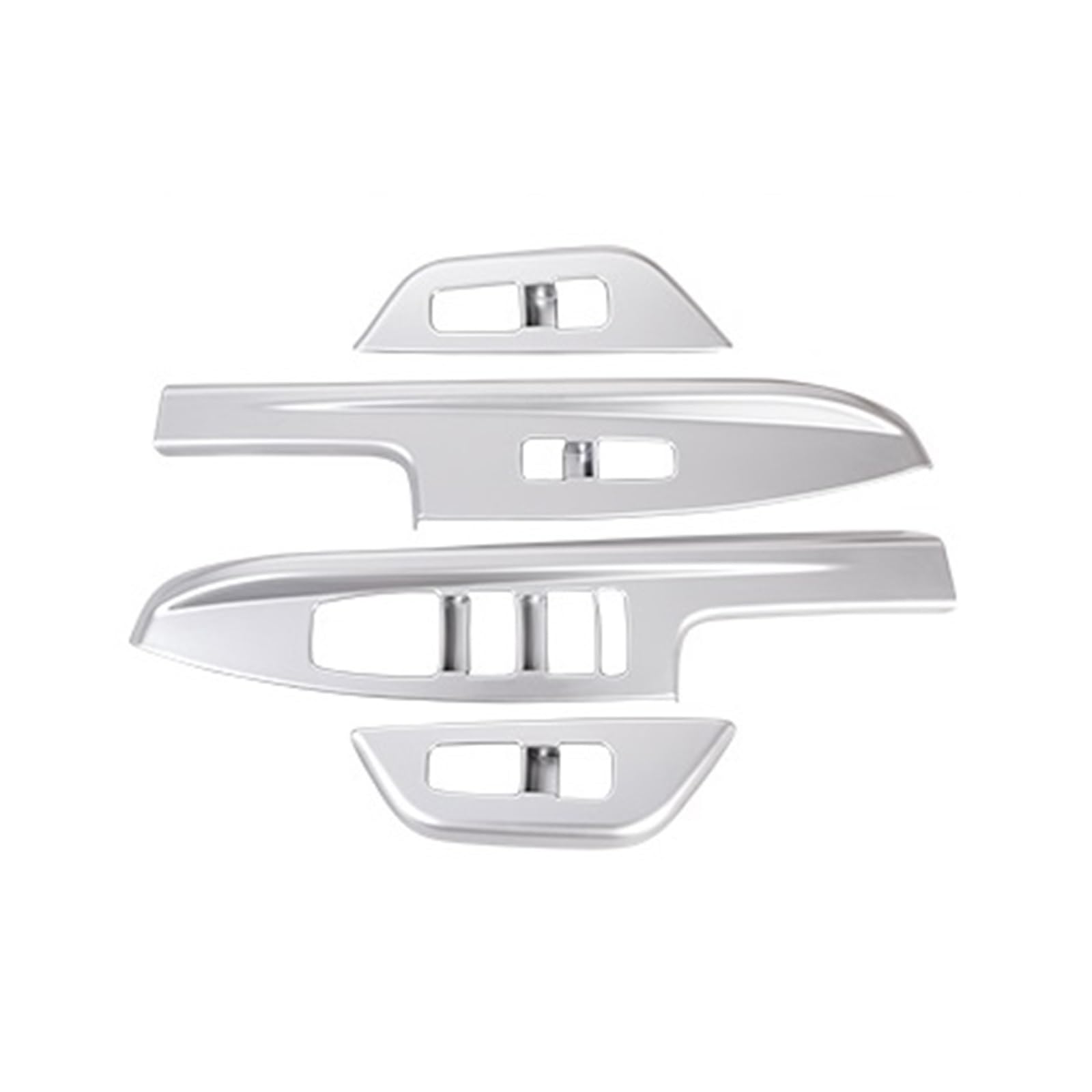 Gtdtixc Auto Interieur Zubehör Für Kia Für Carnival Für Sedona KA4 2020 2021 2022 2023 Autofensterglas-Lift-Taste Schalterabdeckung Fensterheber-Panel Interieurleisten Zubehör(4Piece Silver) von Gtdtixc
