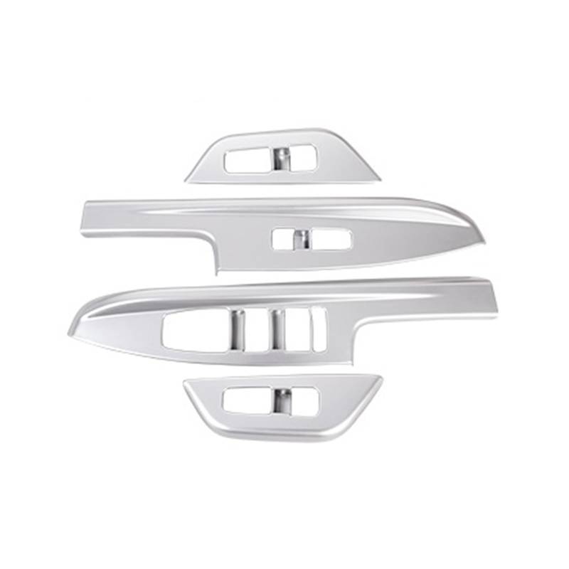 Gtdtixc Auto Interieur Zubehör Für Kia Für Carnival Für Sedona KA4 2020 2021 2022 2023 Autofensterglas-Lift-Taste Schalterabdeckung Fensterheber-Panel Interieurleisten Zubehör(4Piece Silver) von Gtdtixc