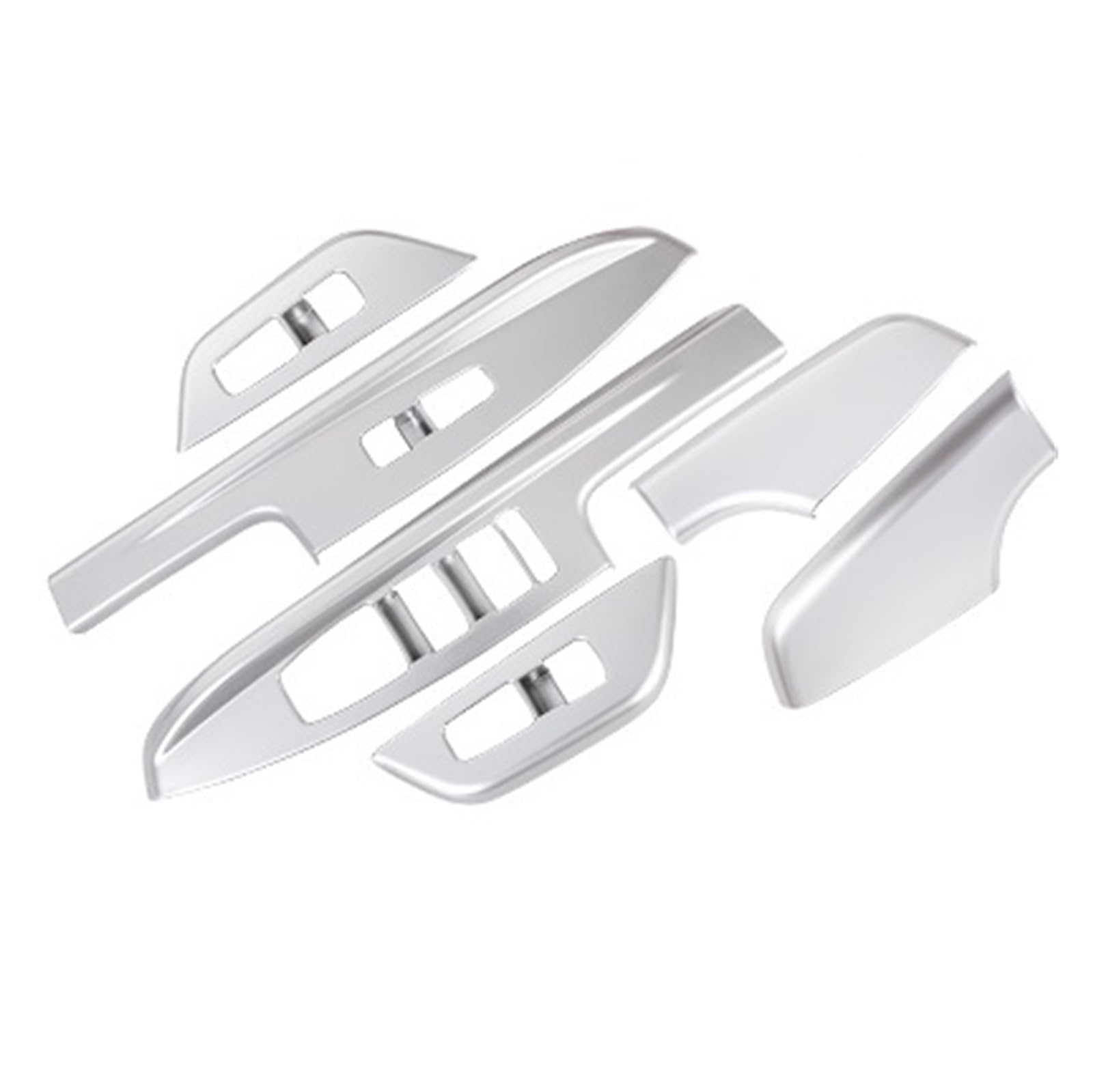 Gtdtixc Auto Interieur Zubehör Für Kia Für Carnival Für Sedona KA4 2020 2021 2022 2023 Autofensterglas-Lift-Taste Schalterabdeckung Fensterheber-Panel Interieurleisten Zubehör(6Piece Silver) von Gtdtixc