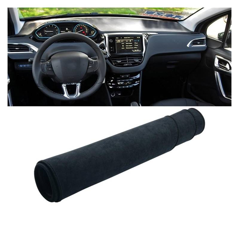 Gtdtixc Auto Interieur Zubehör Für Peugeot 2008 2013 2014 2015 2016 2017 2018 Auto Armaturenbrett Abdeckung Dash Matte Sonnenschutz rutschfeste Pad Interieurleisten Zubehör(B Black LHD) von Gtdtixc
