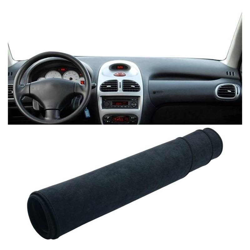 Gtdtixc Auto Interieur Zubehör Für Peugeot 206 206CC 206SW 2004 2005 2006 2007 2008 Auto Dashboard Abdeckung Matte Armaturenbrett Sonnenschutz Pad Interieurleisten Zubehör(B Black) von Gtdtixc