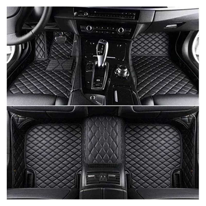Gtdtixc Auto Interieur Zubehör Für Peugeot 3008 2020 2021 2022 2023 Benutzerdefinierte 3D-Volldeckungs-Auto-Fußmatten Innendetails Interieurleisten Zubehör(All Black 5 Seat) von Gtdtixc