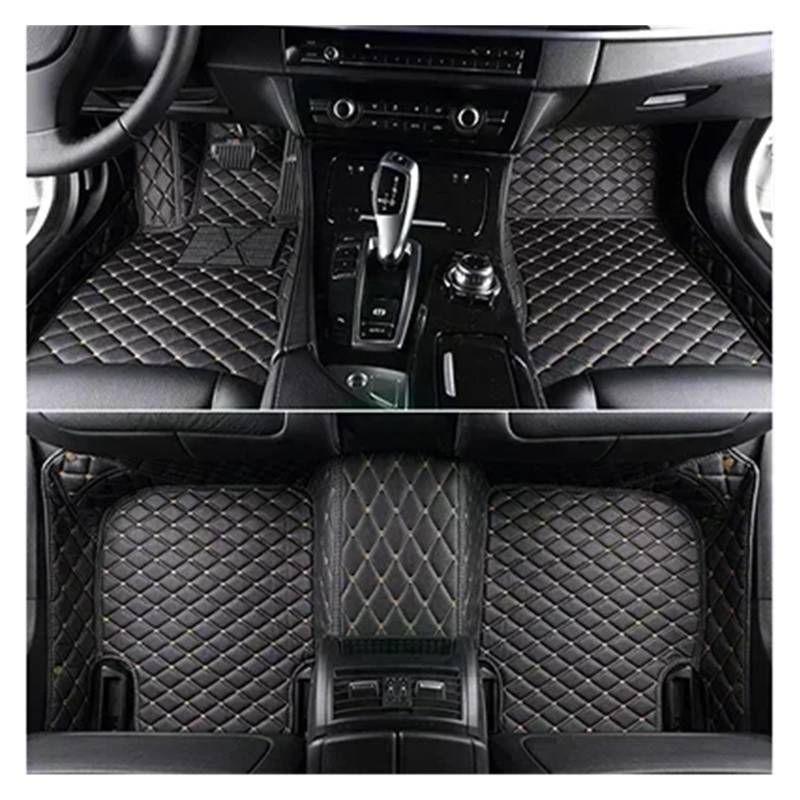 Gtdtixc Auto Interieur Zubehör Für Peugeot 3008 2020 2021 2022 2023 Benutzerdefinierte 3D-Volldeckungs-Auto-Fußmatten Innendetails Interieurleisten Zubehör(Black Beige 5 Seat) von Gtdtixc