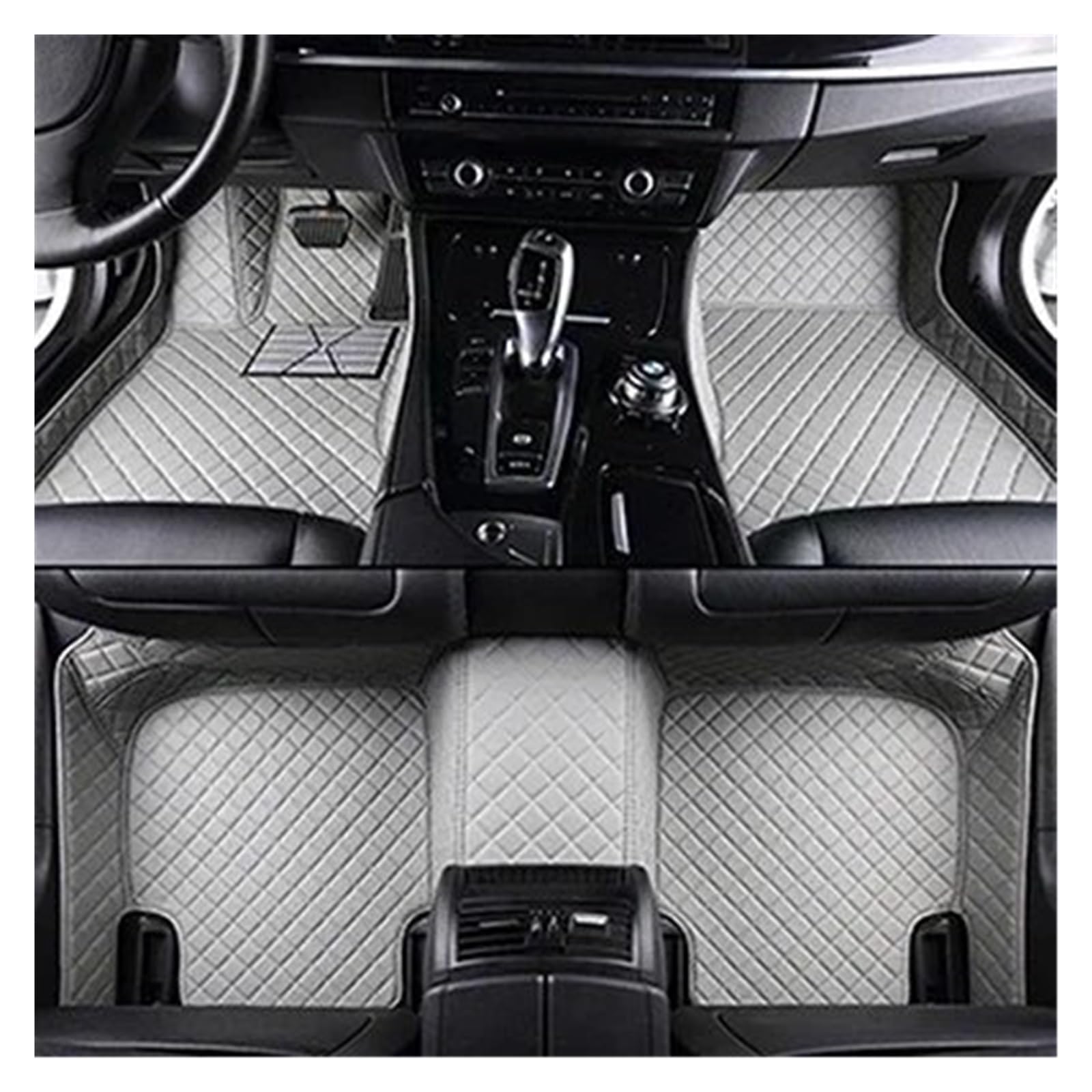 Gtdtixc Auto Interieur Zubehör Für Peugeot 3008 2020 2021 2022 2023 Benutzerdefinierte 3D-Volldeckungs-Auto-Fußmatten Innendetails Interieurleisten Zubehör(Gray 5 Seat) von Gtdtixc