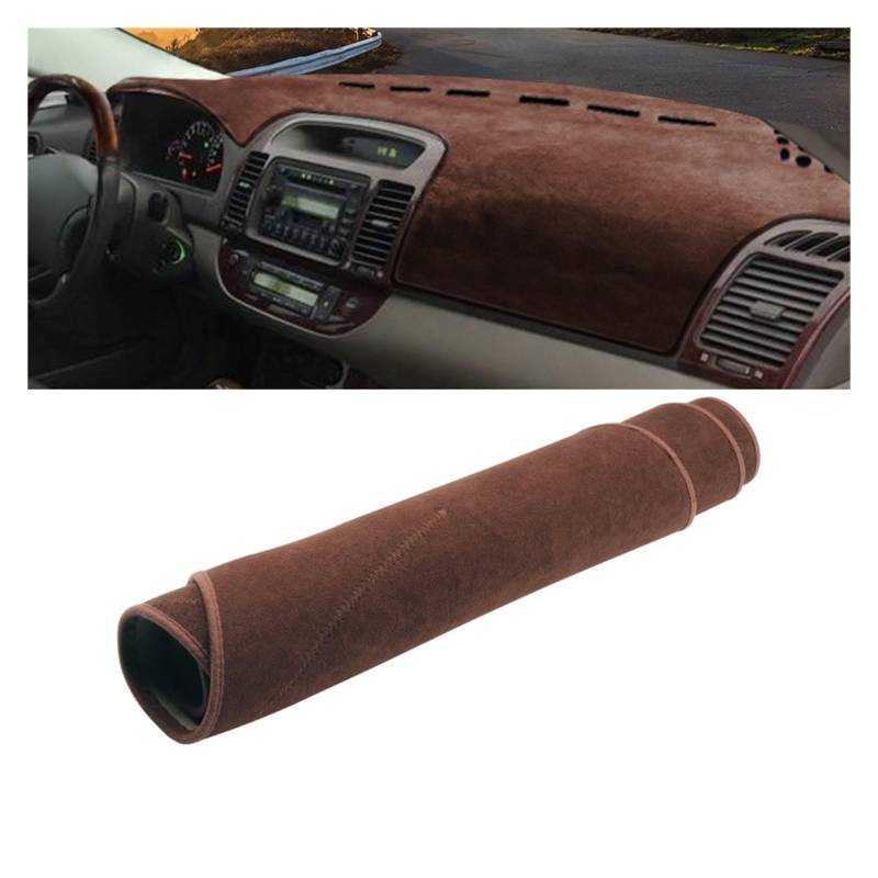 Gtdtixc Auto Interieur Zubehör Für Toyota Für Camry XV30 2002 2003 2004 2005 2006 Auto Armaturenbrett Abdeckung Dash Matte Sonnenschutz rutschfeste Pad Interieurleisten Zubehör(LHD Brown) von Gtdtixc