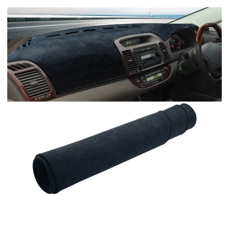 Gtdtixc Auto Interieur Zubehör Für Toyota Für Camry XV30 2002 2003 2004 2005 2006 Auto Armaturenbrett Abdeckung Dash Matte Sonnenschutz rutschfeste Pad Interieurleisten Zubehör(RHD Black) von Gtdtixc