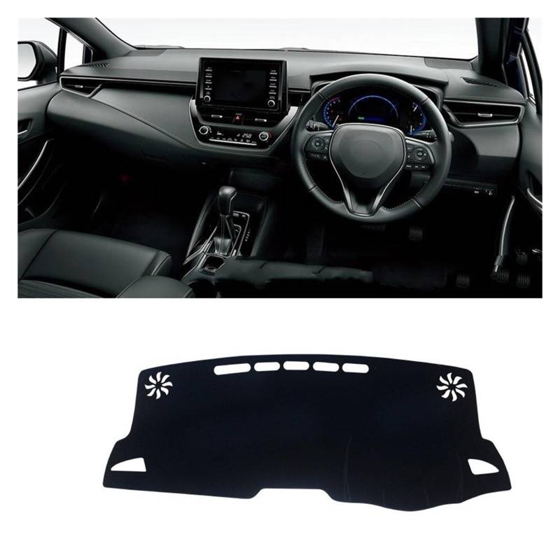 Gtdtixc Auto Interieur Zubehör Für Toyota Für Corolla E210 2019 2020 2021 2022 2023 2024 Für Hybrid Auto Dashboard Abdeckung Dash Matte Sonnenschutz Pad Interieurleisten Zubehör(A RHD Black Side) von Gtdtixc