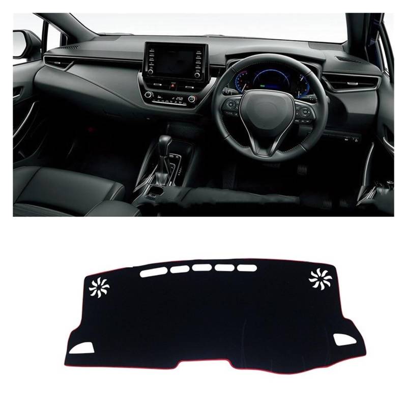Gtdtixc Auto Interieur Zubehör Für Toyota Für Corolla E210 2019 2020 2021 2022 2023 2024 Für Hybrid Auto Dashboard Abdeckung Dash Matte Sonnenschutz Pad Interieurleisten Zubehör(A RHD Red Side) von Gtdtixc