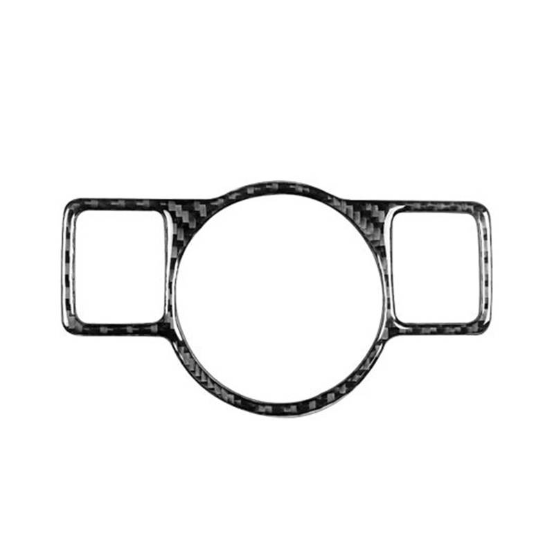 Gtdtixc Auto Interieur Zubehör Für VW Für Passat B6 2006-2011 Autozubehör Carbon Fiber Scheinwerfer Schalter Panel Abdeckung Interieurleisten Zubehör(Schwarz) von Gtdtixc