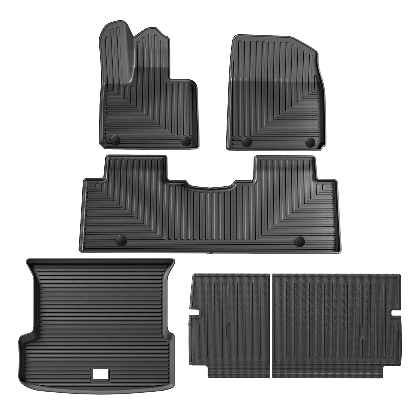 Gtdtixc Auto Interieur Zubehör Für Xpeng G9 2023 2024 2025 Auto Fußmatten Cargo-Liner Trunk Pad 3D Fußmatte Interieurleisten Zubehör(LHD 6Piece) von Gtdtixc