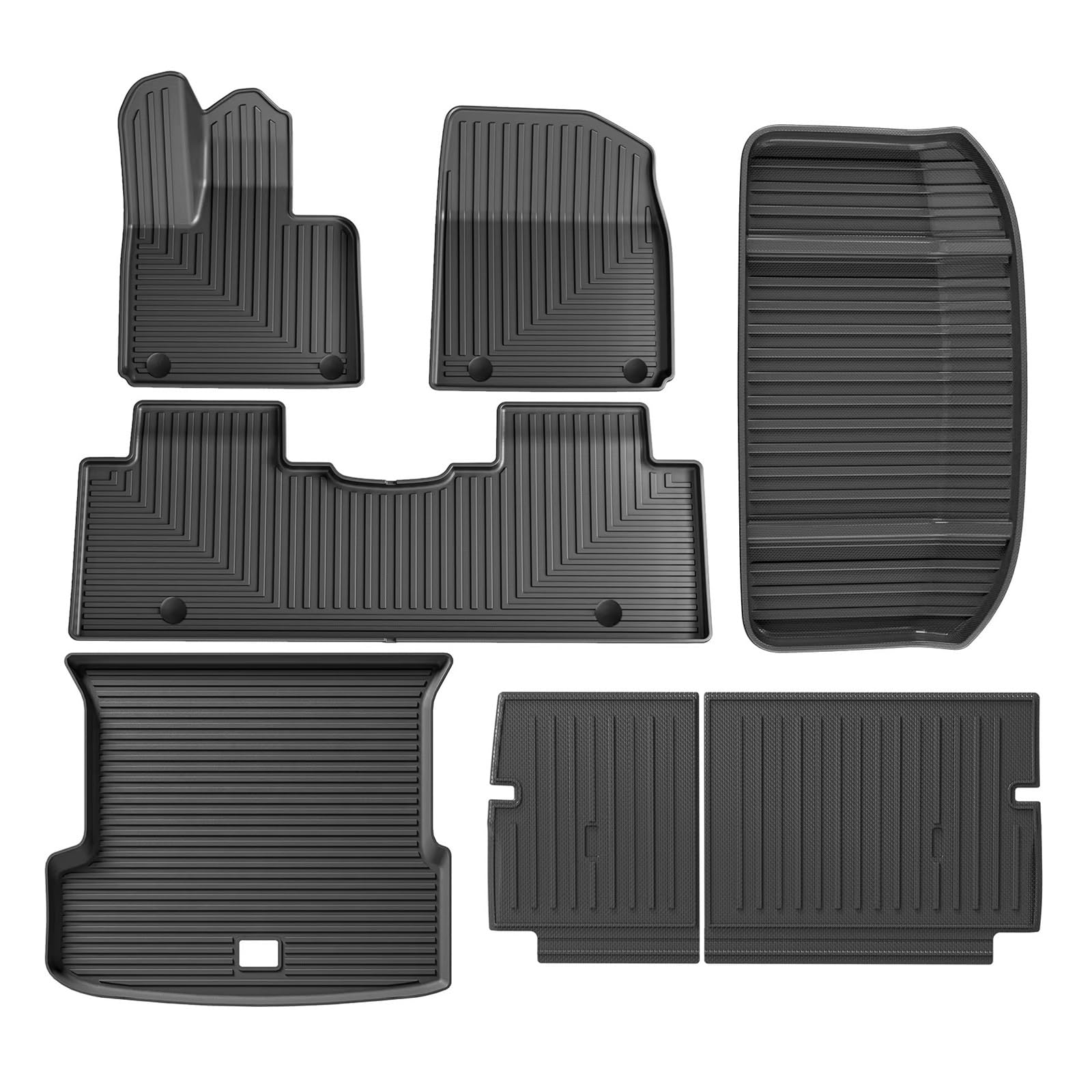 Gtdtixc Auto Interieur Zubehör Für Xpeng G9 2023 2024 2025 Auto Fußmatten Cargo-Liner Trunk Pad 3D Fußmatte Interieurleisten Zubehör(LHD 7Piece) von Gtdtixc