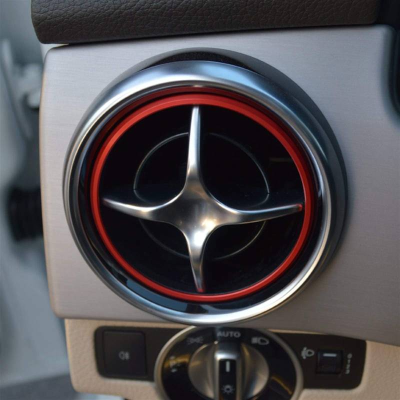 GXDD Auto AC Vent Ordnungs-Ring Aufkleber Gepasst For Mercedes Benz SLK R172 SLC SLK200 SLC250d SL500 AMG SLC43 Klimaanlage Outlet Dekorieren Abdeckung (Color Name : SL SLC SLK Red) von GuOdong