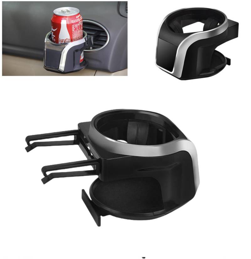 Getränkehalter Auto 2 in 1 Flaschenhalter Kaffee Handy Halterung Lüftung Multifunktion Auto Lüftungshalterung Handyhalterung (Silber2) von Guangyu