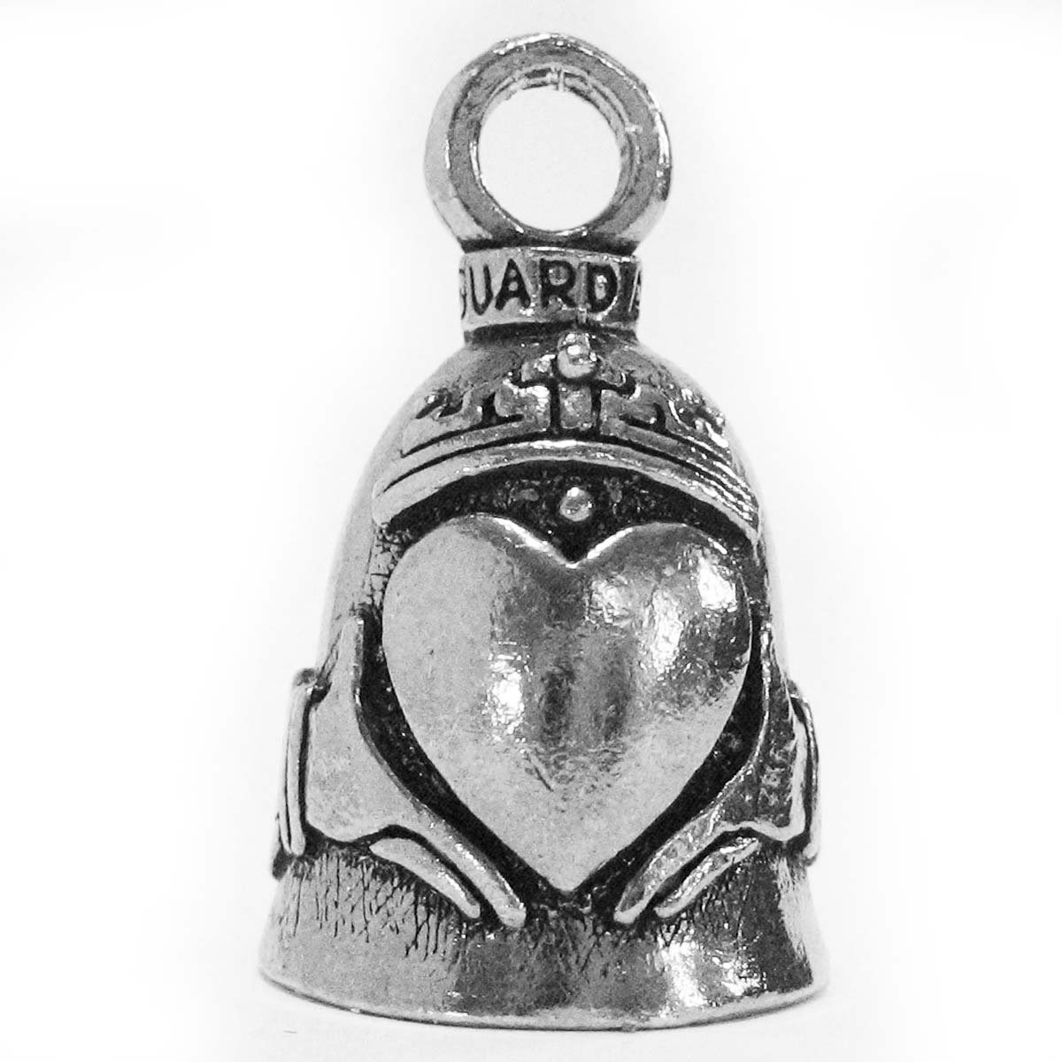 Guardian Bell Celtic Claddagh-Herz Motorrad Biker Luck Gremlin Reitglocke silber von Guardian Bell