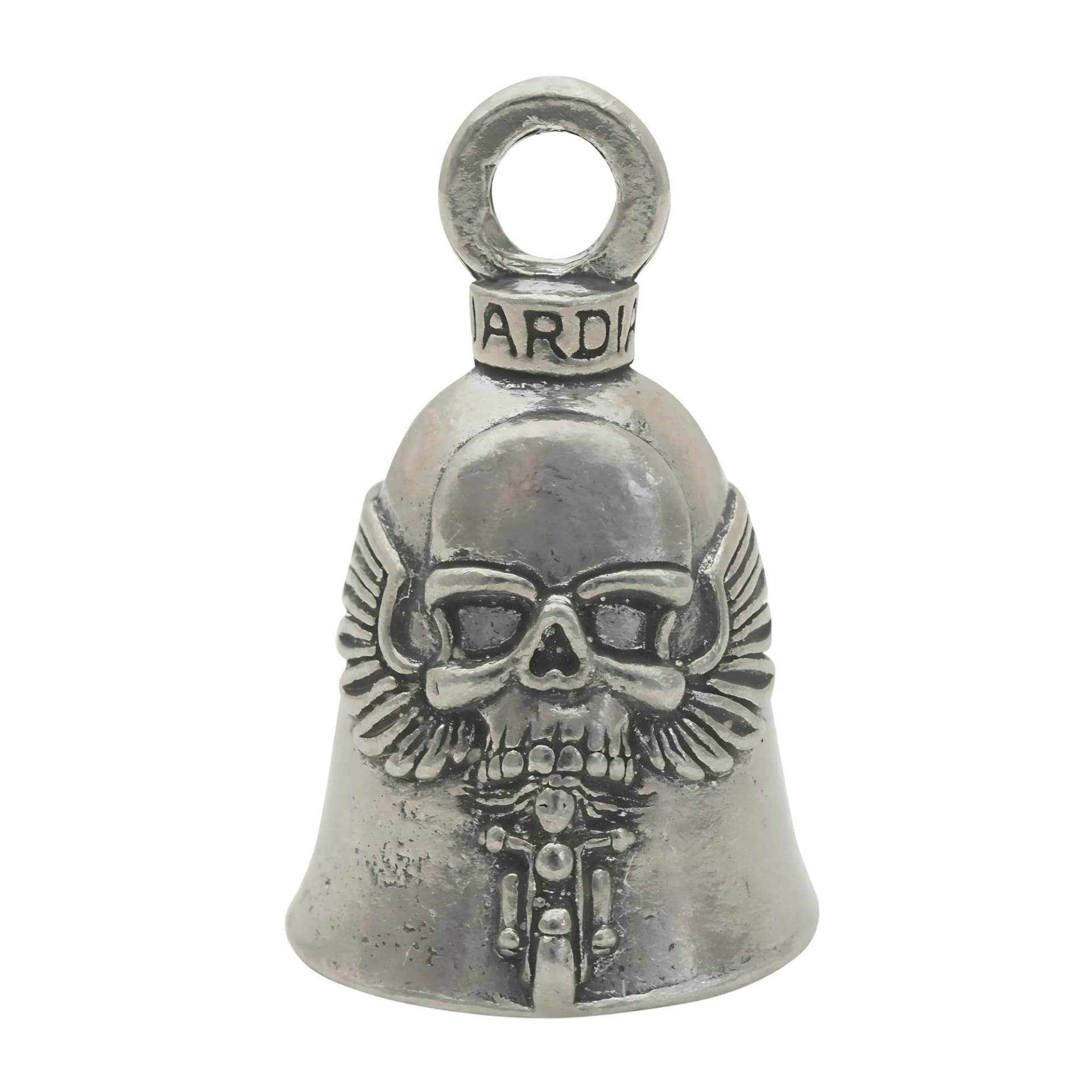 Guardian Bell GBGHST Ghost Rider Totenkopf auf Motorrad Biker Luck Gremlin Reitglocke oder Schlüsselanhänger, Silber, 3,8 cm Guardian Bell GBGHST Ghost Rider Totenkopf auf Motorrad Biker Luck Gremlin Reitglocke oder Schlüsselanhänger, Silber, 3,8 cm von Guardian Bell