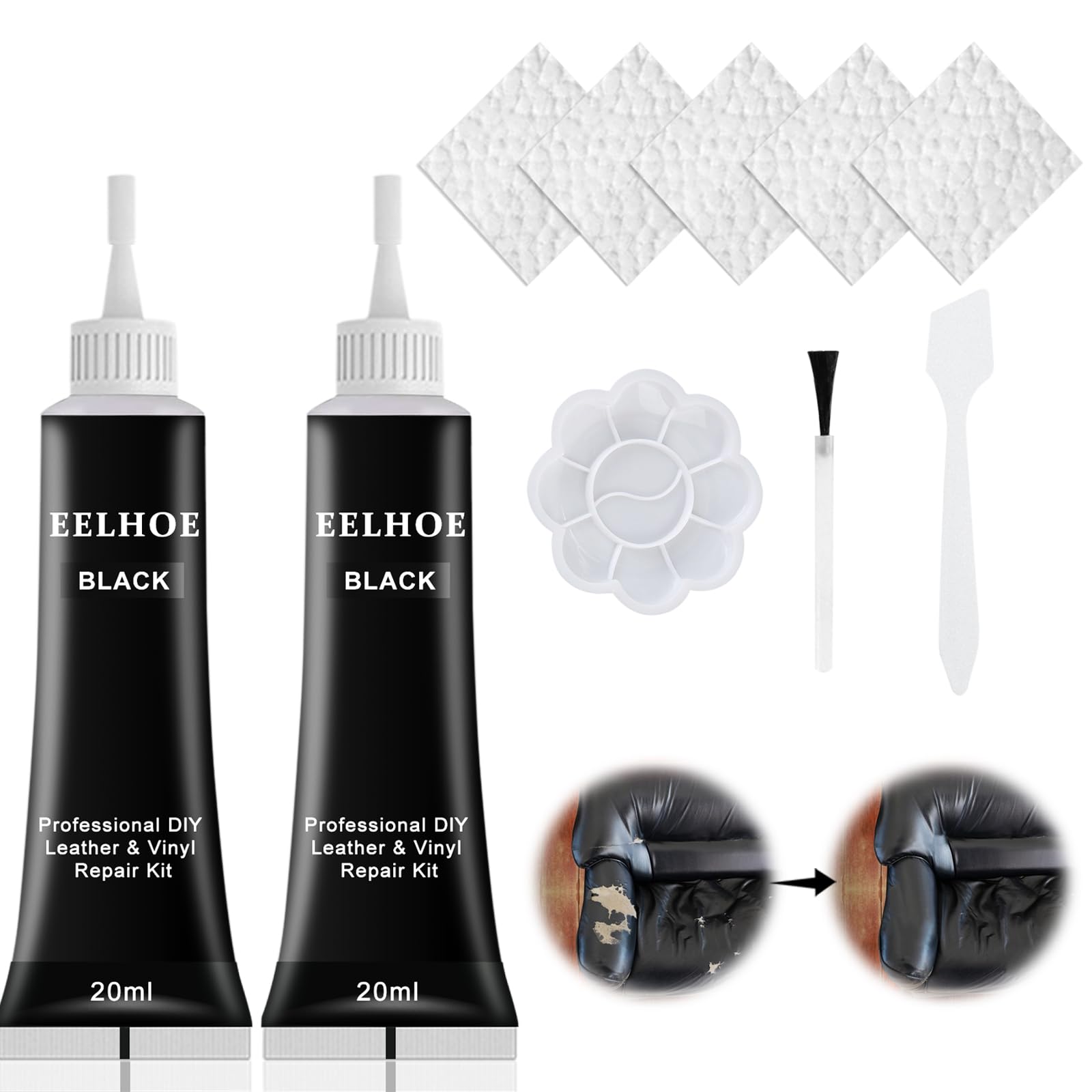 Gubuyi Leder Reparatur Set, Lederreparatur Creme,Lederreparaturset Schwarz,Flüssigleder Reparatur Set,Lederkratze Reparatur,Leder Restaurator,Leder Reparatur Füller Sofas,Schwarz,2PCS (Black) Gubuyi Leder Reparatur Set, Lederreparatur Creme,Lederreparaturset Schwarz,Flüssigleder Reparatur Set,Lederkratze Reparatur,Leder Restaurator,Leder Reparatur Füller Sofas,Schwarz,2PCS (Black) von Gubuyi