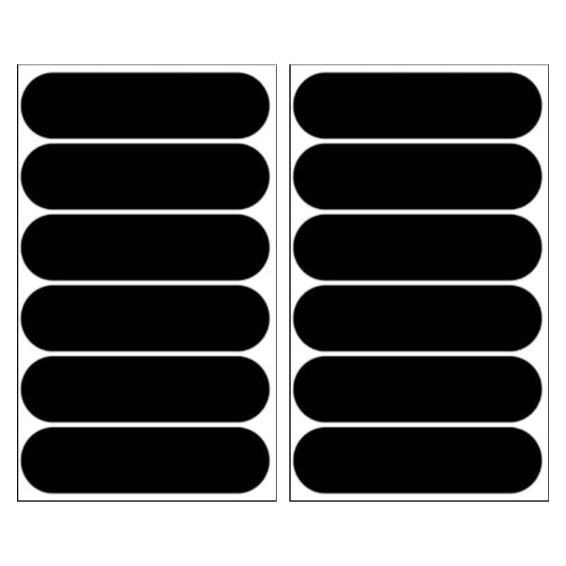 2 Set Schwarz Reflektierende Aufkleber, 8 x 3cm Reflektierenden Aufklebern für Motorradhelm, Selbstklebend, Hohe Nachtsichtbarkeit & Haftung von Gudalea