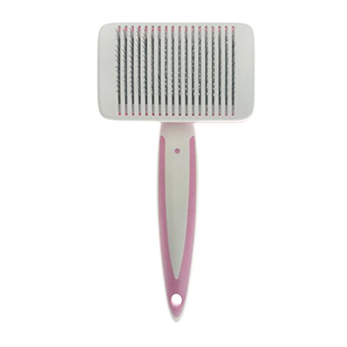 Gugutogo Haarentferner Dicht Kamm Bürsten Hundekamm Quick Clean Grooming Shedding Werkzeug (Farbe: Pink) von Gugutogo