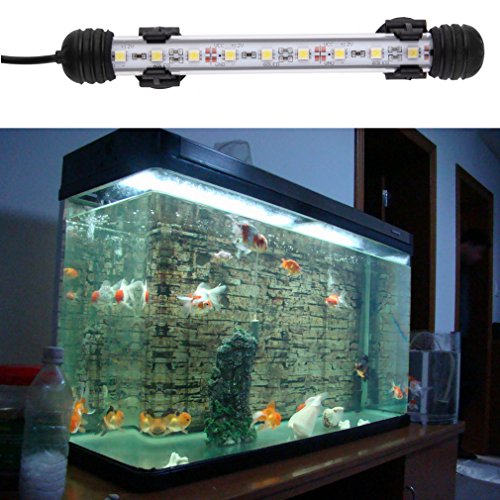 Gugutogo Wasserdichtes Unterwasseraquarium-Behälter-LED Glühlampe-Lampen-Rohr 18CM (Farbe: Schwarzes) von Gugutogo