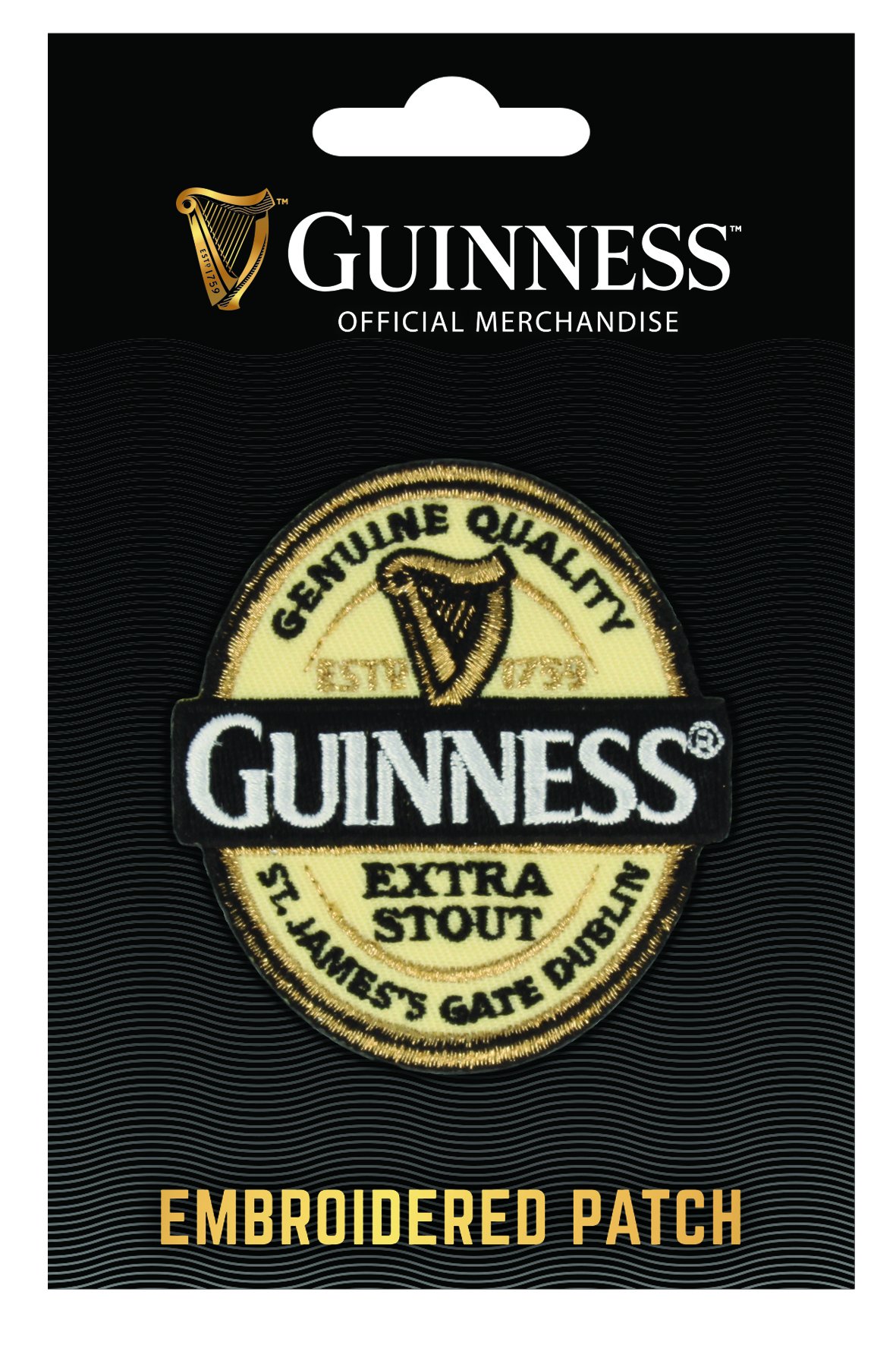 Guinness Bestickter Irischer Aufnäher Patch von Guinness