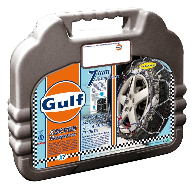 Gulf 76018 Schneeketten 7 mm für auto mit Selbstspannsystem, Größe 130 von Gulf