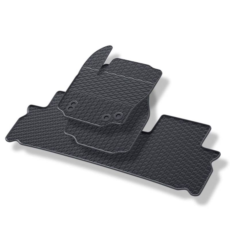 Mossa - Gummifußmatten Auto kompatibel mit Ford Galaxy MPV (2006-2015) schwarz Gummimatten Gummi Fußmatten von Mossa