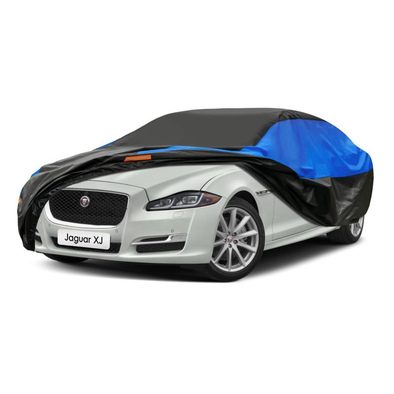 GUNHYI Autoabdeckung Wasserdicht und atmungsaktiv, Vollgarage Autoplane für Audi A6/A8, CLS, Ghibli, S Klasse, Jaguar XJ, Citroen C6, BMW 6er etc. Schutz vor Regen, Sonne und Staub. (490 zu 530 cm) von GUNHYI