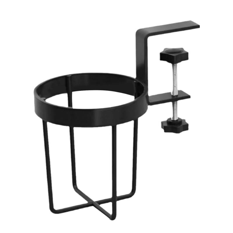 Beistelltisch-Becherhalter, Getränkehalter für den Schreibtisch, Getränkehalter aus Metall, zum Anklemmen an Tisch und Wasser- und Getränkehalter, auslaufsicher von Gungtj