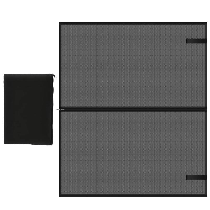 Heckklappe Moskitonetz,Moskitonetz Auto Heckklappe,Universal Magnetisch Fliegengitter Mesh mit Reißverschluss für Dach Caravan Camper Van Wohnmobile SUV,165x150cm(165x150 cm,schwarz) von Guniata