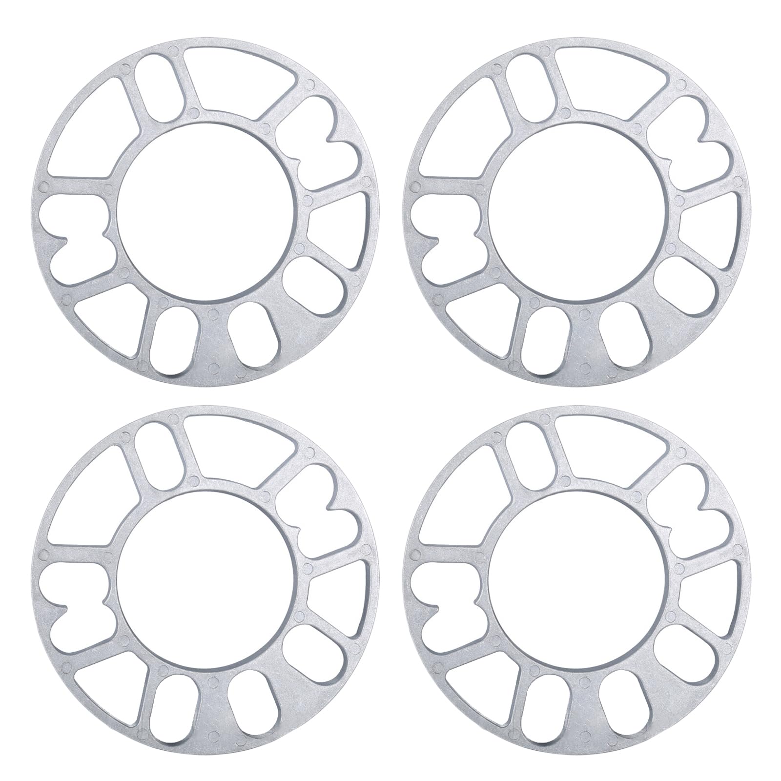 4pcs Autos Spurverbreiterungen, 4/5 Löcher Rad Distanzscheiben, Aluminium Legierung Distanzscheiben Scheibe, Radabstandshalter Unterlegscheiben Platte (3mm) von Guozyly