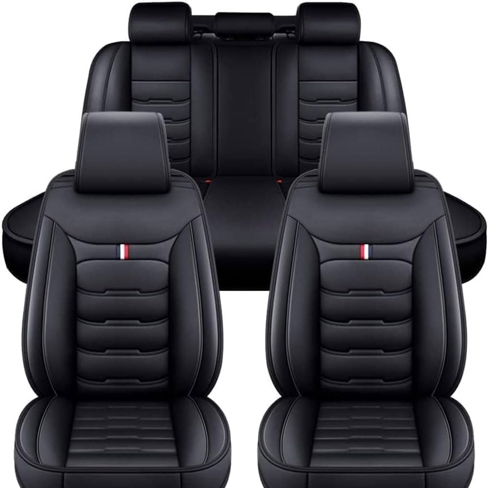 GuriDo Auto Sitzbezüge Set für Mini Cooper R56 for One Cooper S, Leder Autositzbezüge Verschleißfest SchonbezüGe Sitzschoner Vorne Hinten Innenraum Zubehör,A/Black von GuriDo