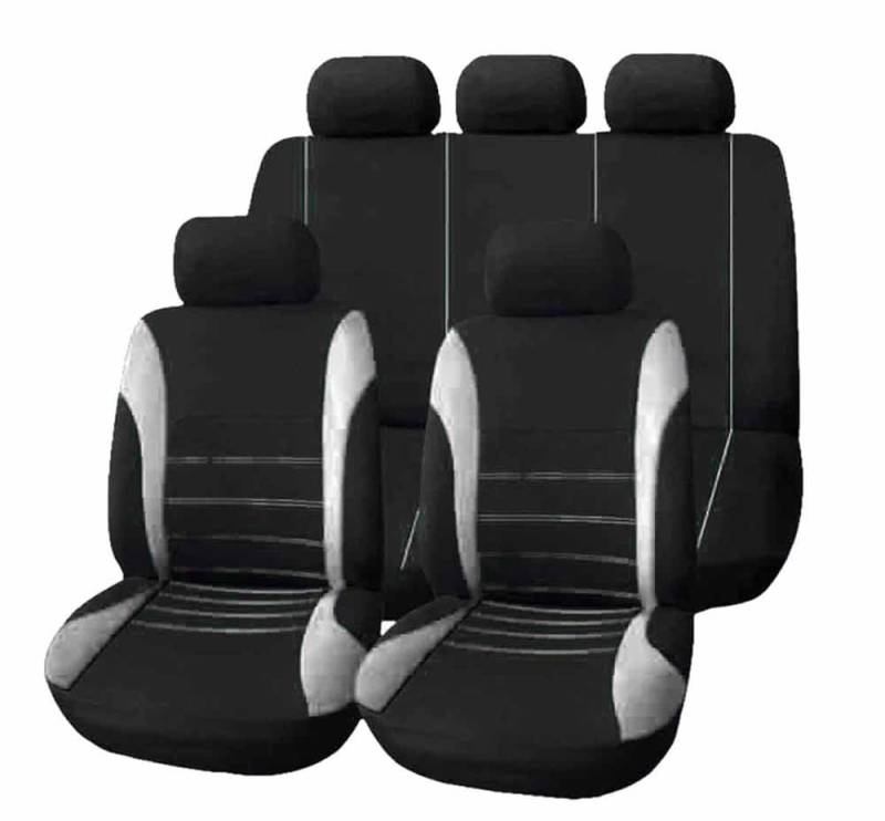 SitzbezüGe Auto Set füR Suzuki Across 2021-2025, AutositzbezüGe Sitzer SchonbezüGe Atmungsaktiv Anti-Rutsch Sitzkissen Protektoren InnenzubehöR,C/9pcs Set Grey von GuriDo