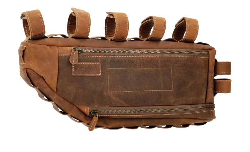 Gusti Fahrradtasche Leder- Lance A. Fahrradtasche Rahmentasche Radtasche Braun Leder von Gusti